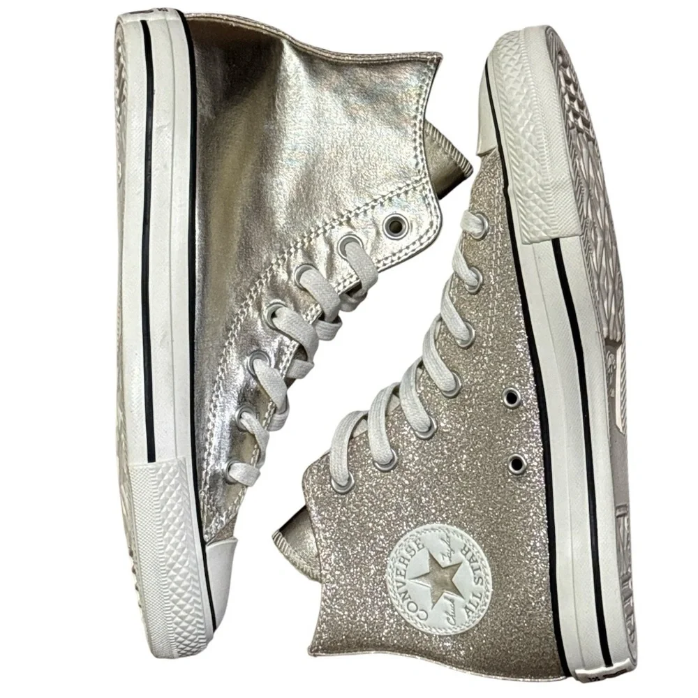 Converse Chuck Taylor All Star Gold Glitter High Top Sneakers Women’s